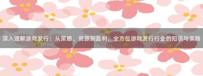 bg大游平台登录入口官网：深入理解游戏发行：从策略、资源到盈利，全方位游戏发行行业的知识与实践