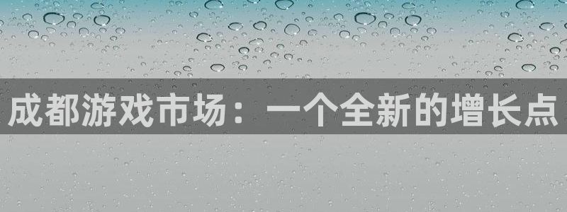 bg大游子文化是什么：成都游戏市场：一个全新的增长点
